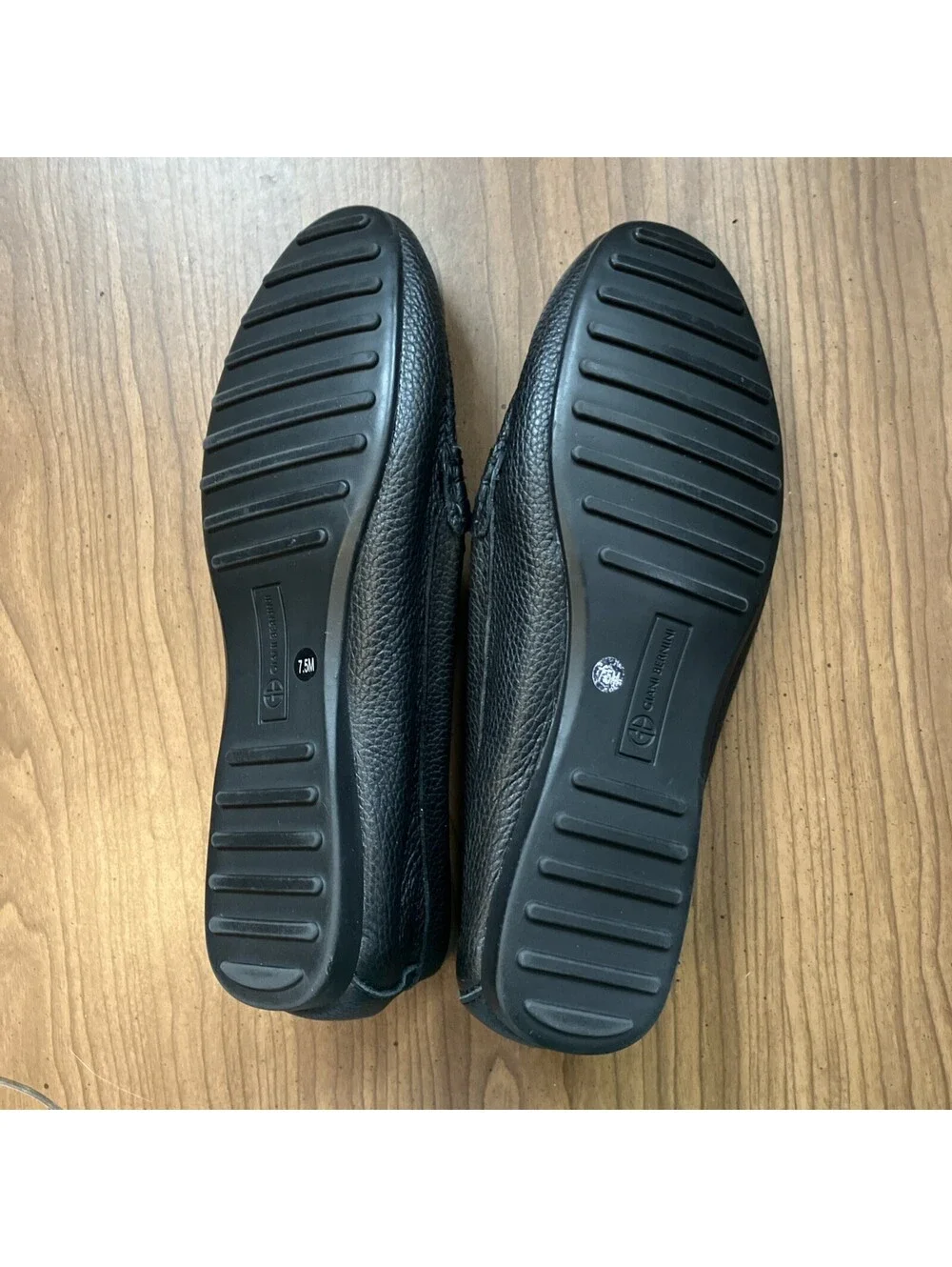 Giani Bernini Dailyn Memory Foam Loafers, Black Leather, Sz 7.5M